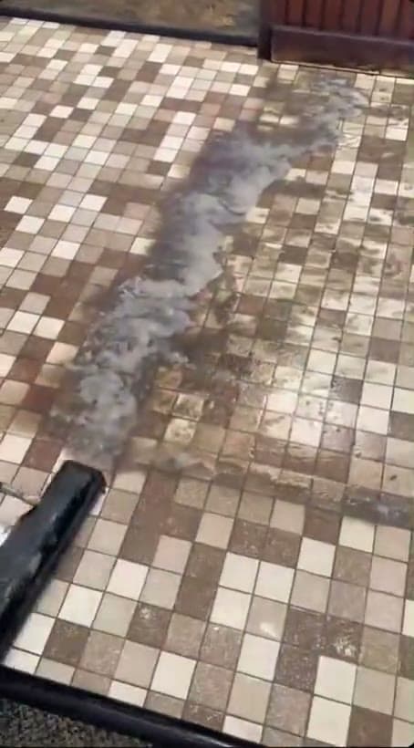 Kitchen floor tile deep cleaning service in Dubai residence by Al Haya professionals
